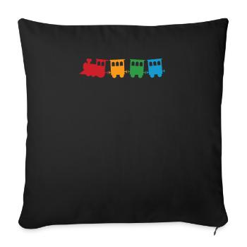 train - Sofa pillowcase 17,3'' x 17,3'' (45 x 45 cm) - black - Front