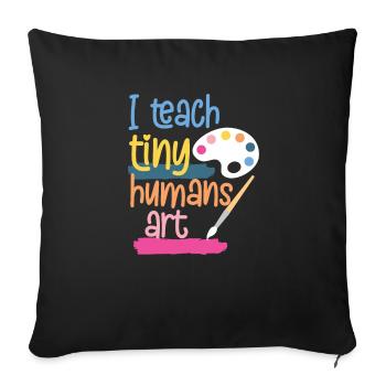 Art teacher - Sofa pillowcase 17,3'' x 17,3'' (45 x 45 cm) - black - Front