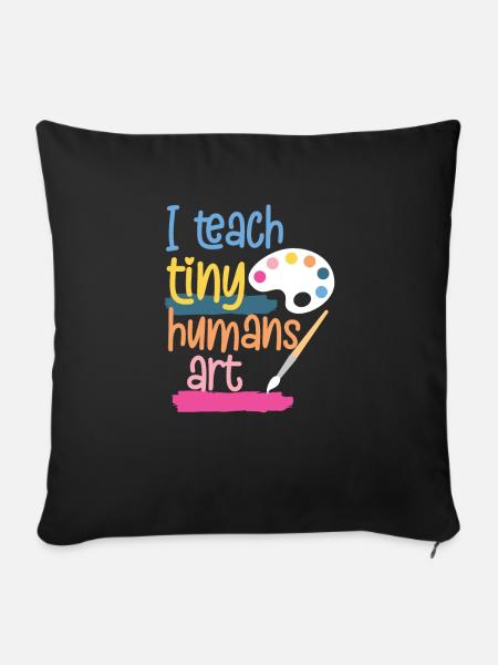 Art teacher - Sofa pillowcase 17,3'' x 17,3'' (45 x 45 cm) - black