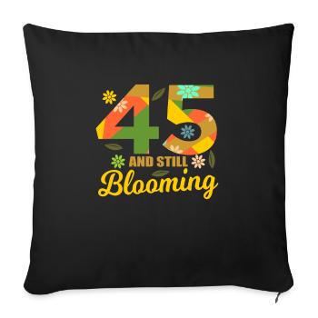 45th birthday 45 year old gift idea - Sofa pillowcase 17,3'' x 17,3'' (45 x 45 cm) - black - Front