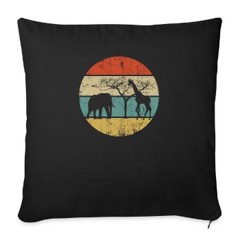 Safari - Sofa pillowcase 17,3'' x 17,3'' (45 x 45 cm) - black - Front