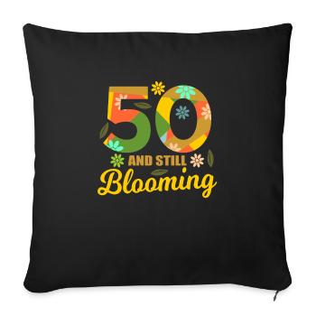 50. Geburtstag 50 Jahre alte Geschenkidee - Sofakissenbezug 45 x 45 cm - Schwarz - Vorne