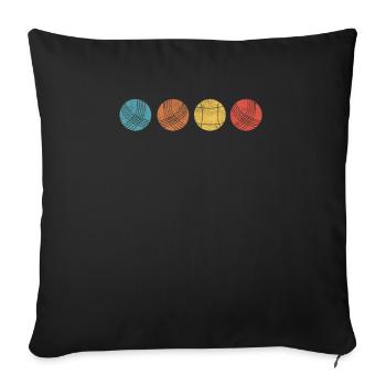 Boccia Boule Petanque ball sport boules player - Sofa pillowcase 17,3'' x 17,3'' (45 x 45 cm) - black - Front
