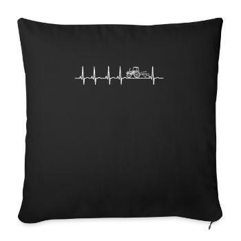 Attack With Kacke - Tracker Agriculture - Sofa pillowcase 17,3'' x 17,3'' (45 x 45 cm) - black - Front