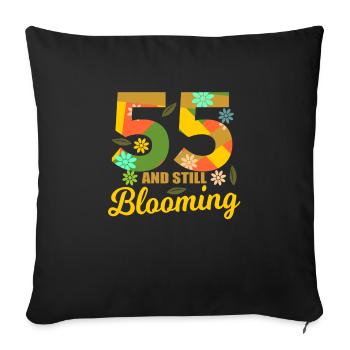 55. Geburtstag 55 Jahre alte Geschenkidee - Sofakissenbezug 45 x 45 cm - Schwarz - Vorne