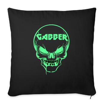 Gabber Gabba Hard-Tekk Schranz Techno Rave - Sofa pillowcase 17,3'' x 17,3'' (45 x 45 cm) - black - Front