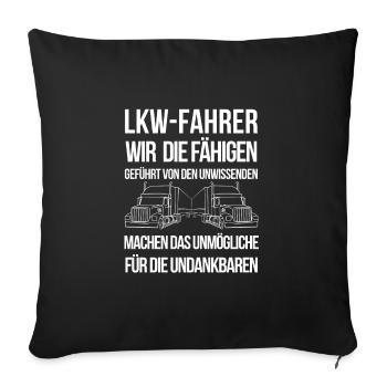 Trucker - Sofakissenbezug 45 x 45 cm - Schwarz - Vorne