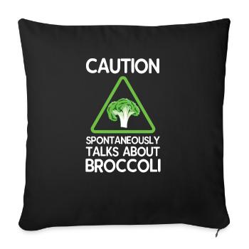 Le brocoli - Housse de coussin décorative 45 x 45 cm - noir - Devant