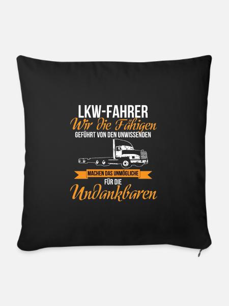 Trucker - Sofakissenbezug 45 x 45 cm - Schwarz