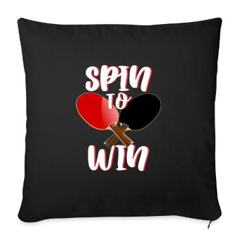 Table tennis - Sofa pillowcase 17,3'' x 17,3'' (45 x 45 cm) - black - Front