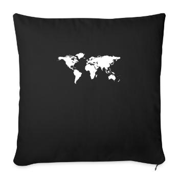 World world - Sofa pillowcase 17,3'' x 17,3'' (45 x 45 cm) - black - Front