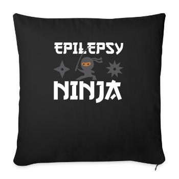 Épilepsie - Housse de coussin décorative 45 x 45 cm - noir - Devant