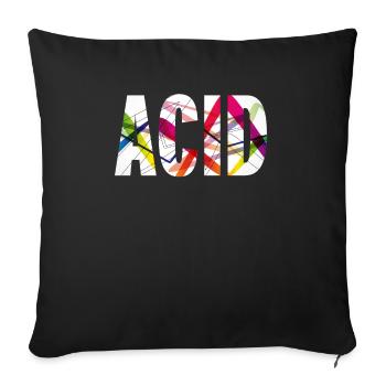 Acid House Techno Raver DJ Festival Party Gift - Housse de coussin décorative 45 x 45 cm - noir - Devant