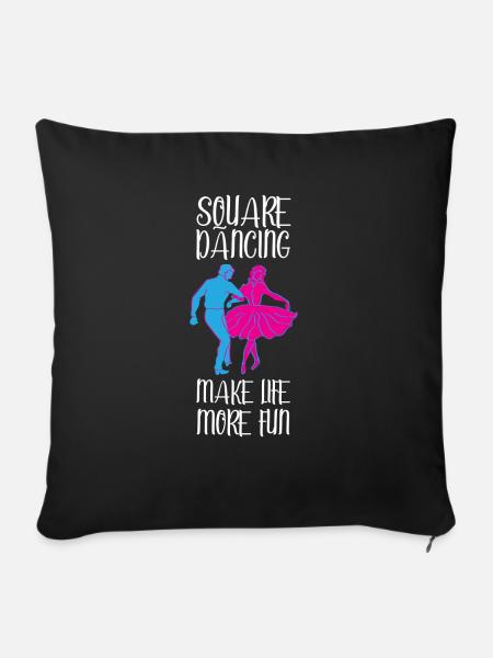 Square Dance - Sofakissenbezug 45 x 45 cm - Schwarz