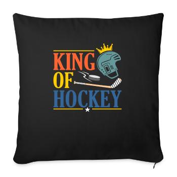 Hockey sur glace - Housse de coussin décorative 45 x 45 cm - noir - Devant