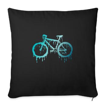 Racing bike - Sofa pillowcase 17,3'' x 17,3'' (45 x 45 cm) - black - Front