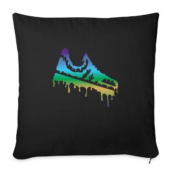 Schuh - Sofakissenbezug 45 x 45 cm - Schwarz - Vorne