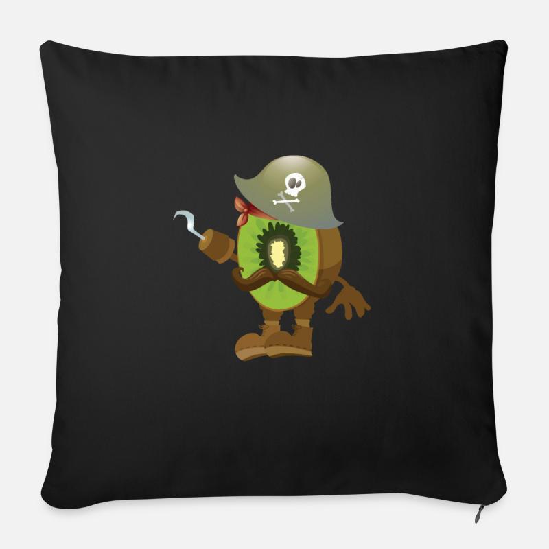 Kiwi - Housse de coussin décorative 45 x 45 cm - noir