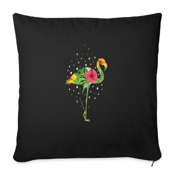 Flamingo - Housse de coussin décorative 45 x 45 cm - noir - Devant