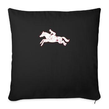horse - Sofa pillowcase 17,3'' x 17,3'' (45 x 45 cm) - black - Front