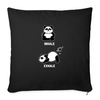 Inspirez un cadeau de maître de yoga drôle - Housse de coussin décorative 45 x 45 cm - noir - Devant