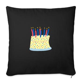 Gâteau - Housse de coussin décorative 45 x 45 cm - noir - Devant