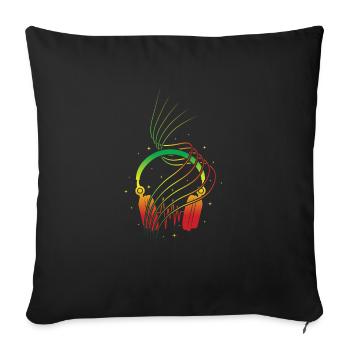 Reggae - Sofa pillowcase 17,3'' x 17,3'' (45 x 45 cm) - black - Front