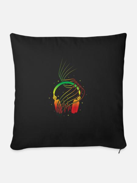 Reggae - Sofakissenbezug 45 x 45 cm - Schwarz