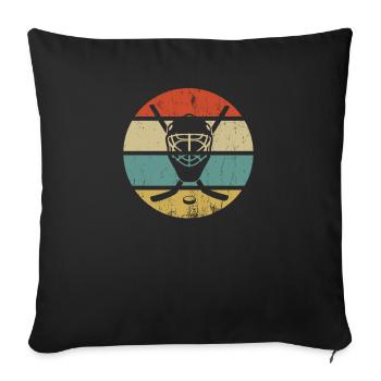 Hockey sur glace - Housse de coussin décorative 45 x 45 cm - noir - Devant
