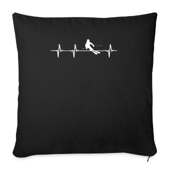ski - Sofa pillowcase 17,3'' x 17,3'' (45 x 45 cm) - black - Front