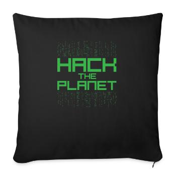 Pirater la citation de pirate de la planète - Housse de coussin décorative 45 x 45 cm - noir - Devant