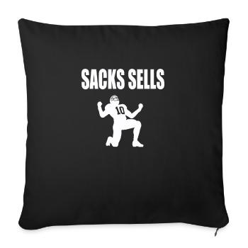 American Football Sacks Sells Defense Gift - Sofakissenbezug 45 x 45 cm - Schwarz - Vorne