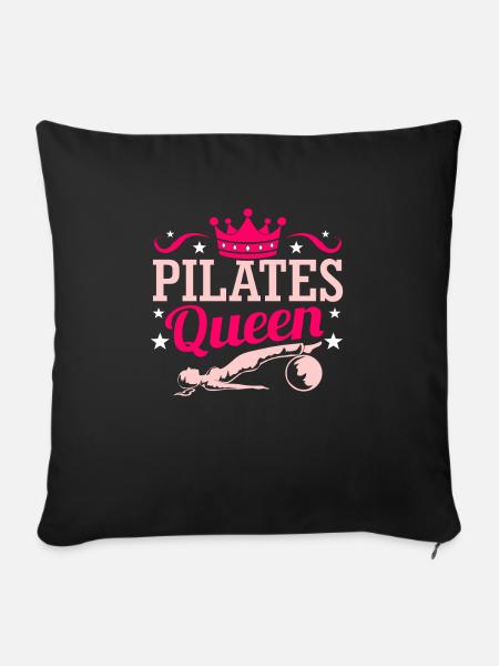Pilates - Sofakissenbezug 45 x 45 cm - Schwarz