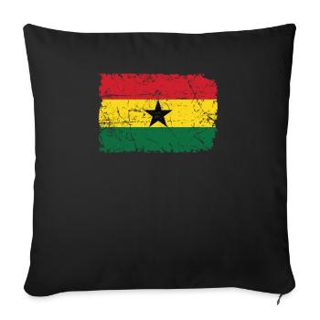 Ghana - Sofa pillowcase 17,3'' x 17,3'' (45 x 45 cm) - black - Front