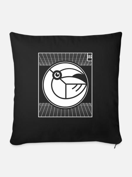 Tukan (Vogel) - Sofakissenbezug 45 x 45 cm - Schwarz