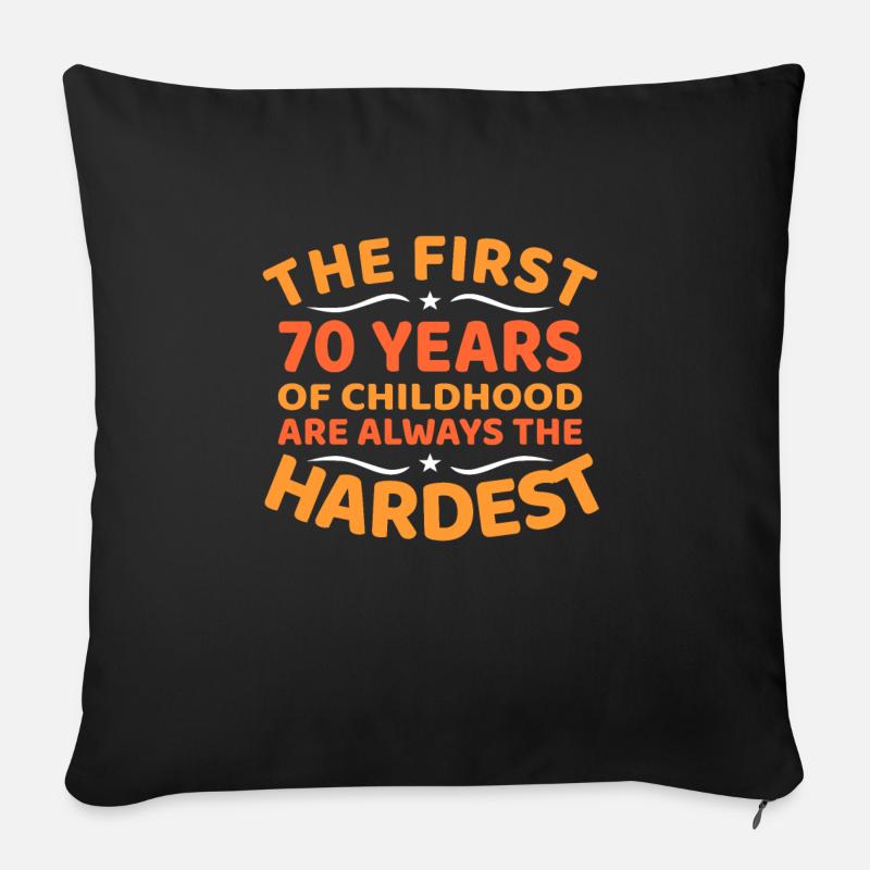70th Birthday - Sofa pillowcase 17,3'' x 17,3'' (45 x 45 cm) - black