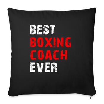 bester Boxtrainer aller Zeiten - Sofakissenbezug 45 x 45 cm - Schwarz - Vorne