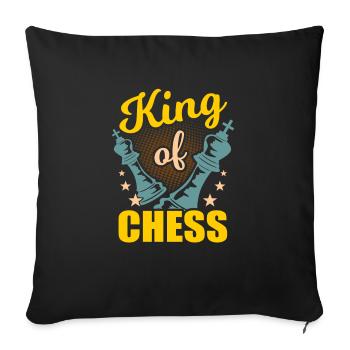 chess - Sofa pillowcase 17,3'' x 17,3'' (45 x 45 cm) - black - Front