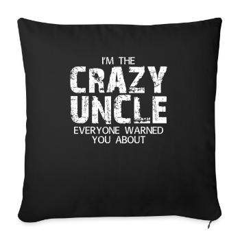 CRAZY UNCLE - Sofakissenbezug 45 x 45 cm - Schwarz - Vorne