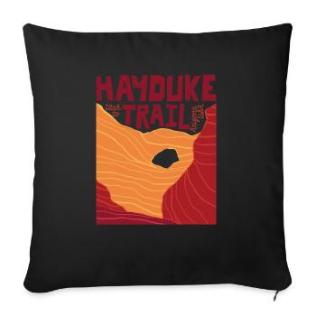 Hayduke Trail - Utah to Arizona - Housse de coussin décorative 45 x 45 cm - noir - Devant