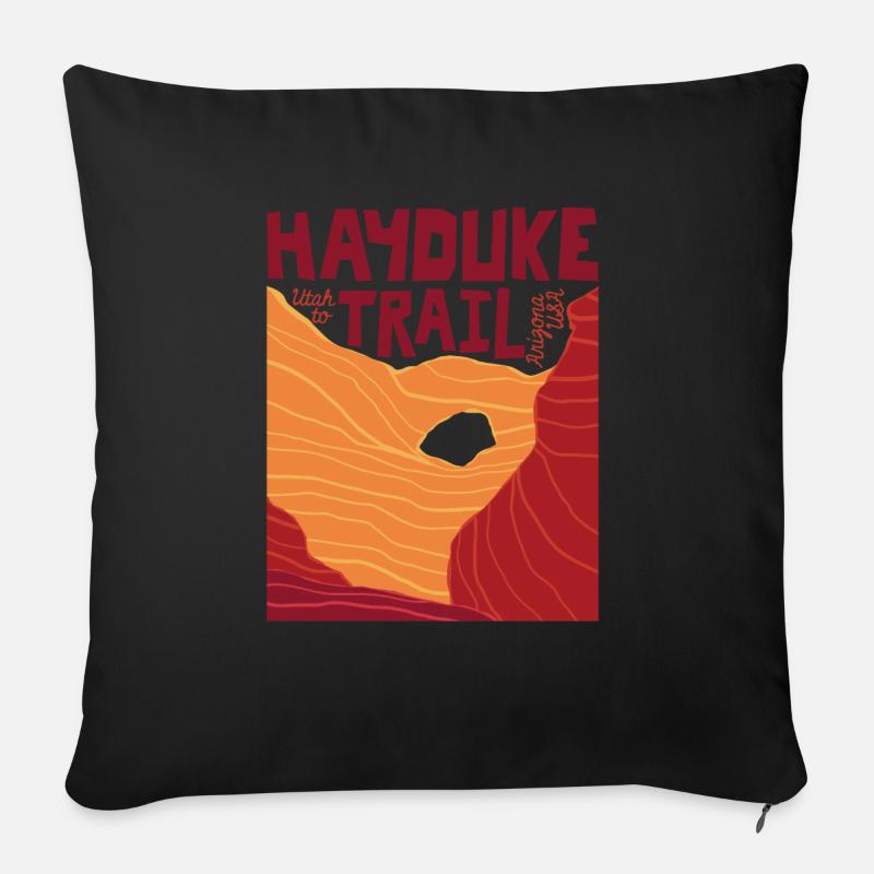 Hayduke Trail - Utah to Arizona - Sofakissenbezug 45 x 45 cm - Schwarz