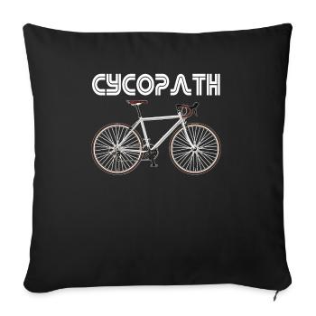 Cycopath Funny Bicycle Cyclist - Sofa pillowcase 17,3'' x 17,3'' (45 x 45 cm) - black - Front
