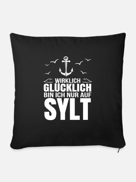 Sylt - Sofakissenbezug 45 x 45 cm - Schwarz