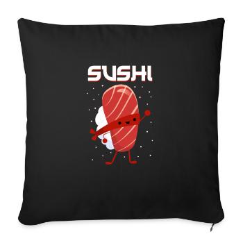 Japon - Housse de coussin décorative 45 x 45 cm - noir - Devant