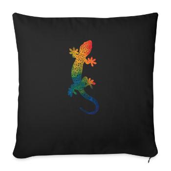 Geckos Pet Shirt gift idea - Sofa pillowcase 17,3'' x 17,3'' (45 x 45 cm) - black - Front