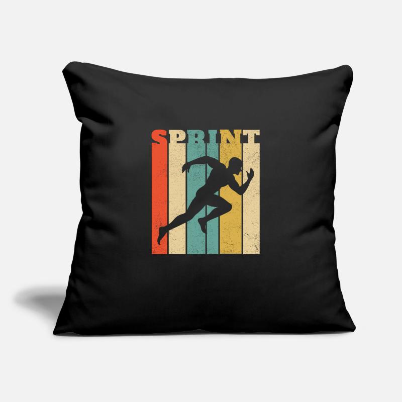 Conception de sprint rétro pour un sprinter - SPRINT Housse de coussin décorative 45 x 45 cm