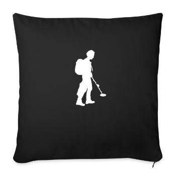 Détecteur de métaux - Housse de coussin décorative 45 x 45 cm - noir - Devant