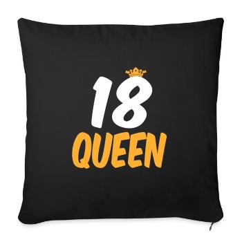 18.Geburtstag 18 Jährige Frauen 18 Jahre Geschenk - Sofakissenbezug 45 x 45 cm - Schwarz - Vorne