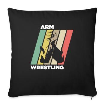 Arm Wrestling Vintage Retro Arm-Drücken - Sofakissenbezug 45 x 45 cm - Schwarz - Vorne