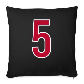Numéro 5 numéro cinq - Housse de coussin décorative 45 x 45 cm - noir - Devant
